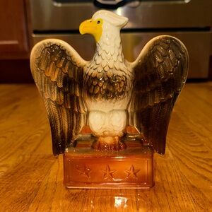 Vintage American Eagle Ceramic - Brown and Gold - Emigrant Savings Bank w/ box